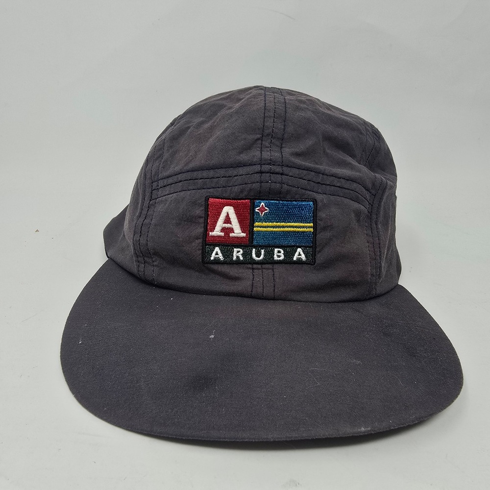 Ahead Authentic Headgear Aruba Camper Hat Navy Blue Strapback Vintage